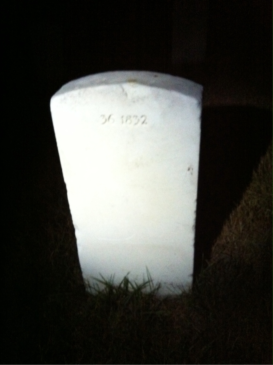 Back of headstone — Gerard Aylward