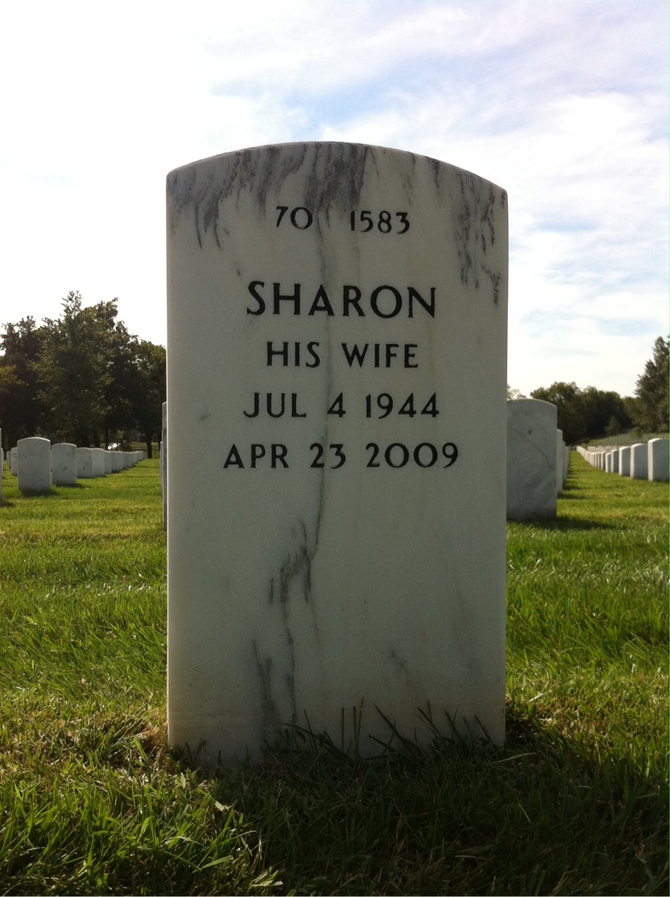 Back of headstone — John Janik