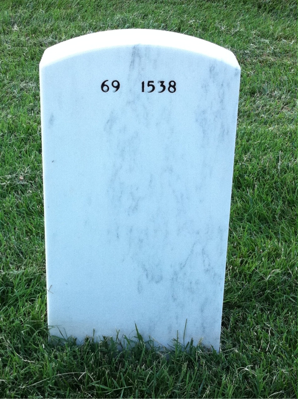 Back of headstone — Ernest Booth