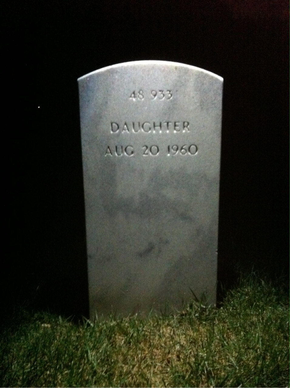 Back of headstone — Kenneth Wilson