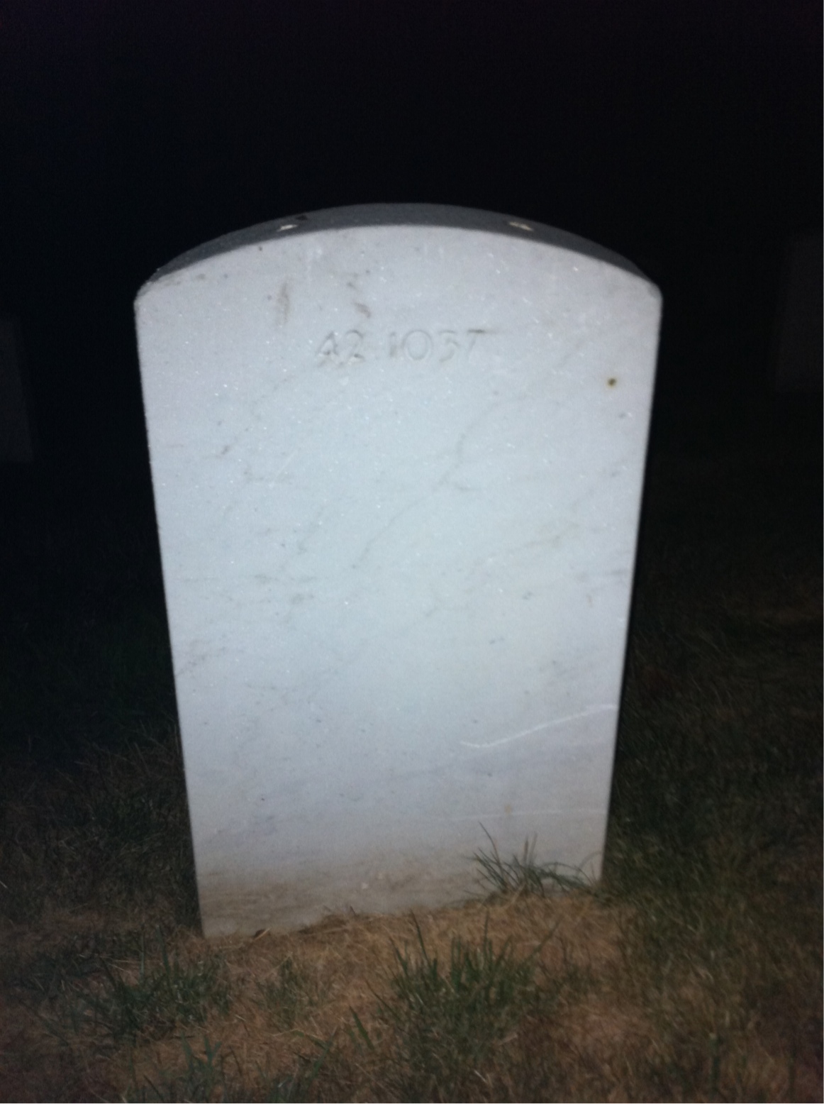 Back of headstone — Noah Baker