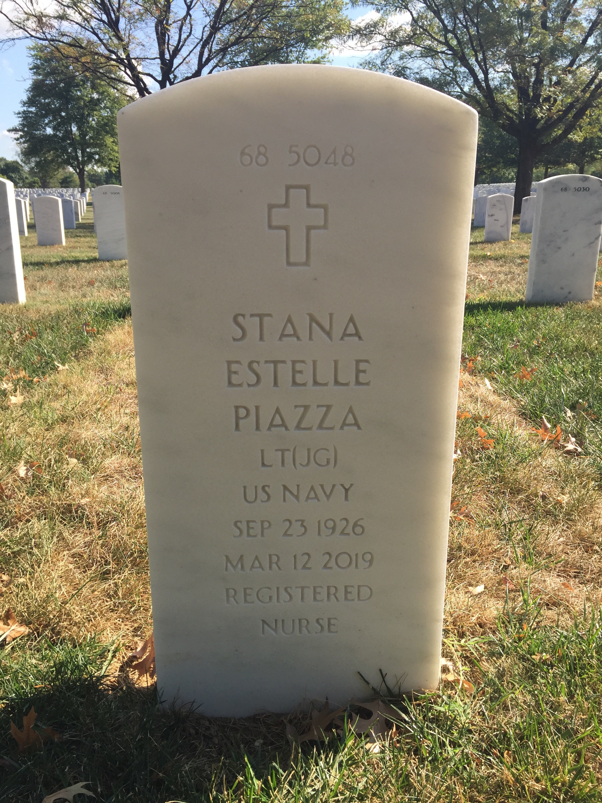 Back of headstone — Thomas Piazza