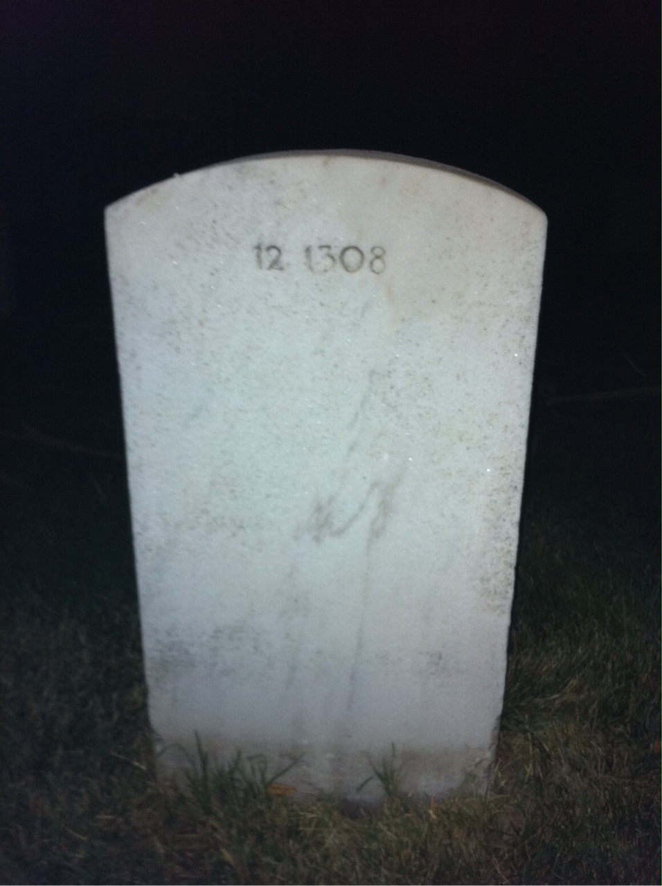 Back of headstone — Arnold Androwich