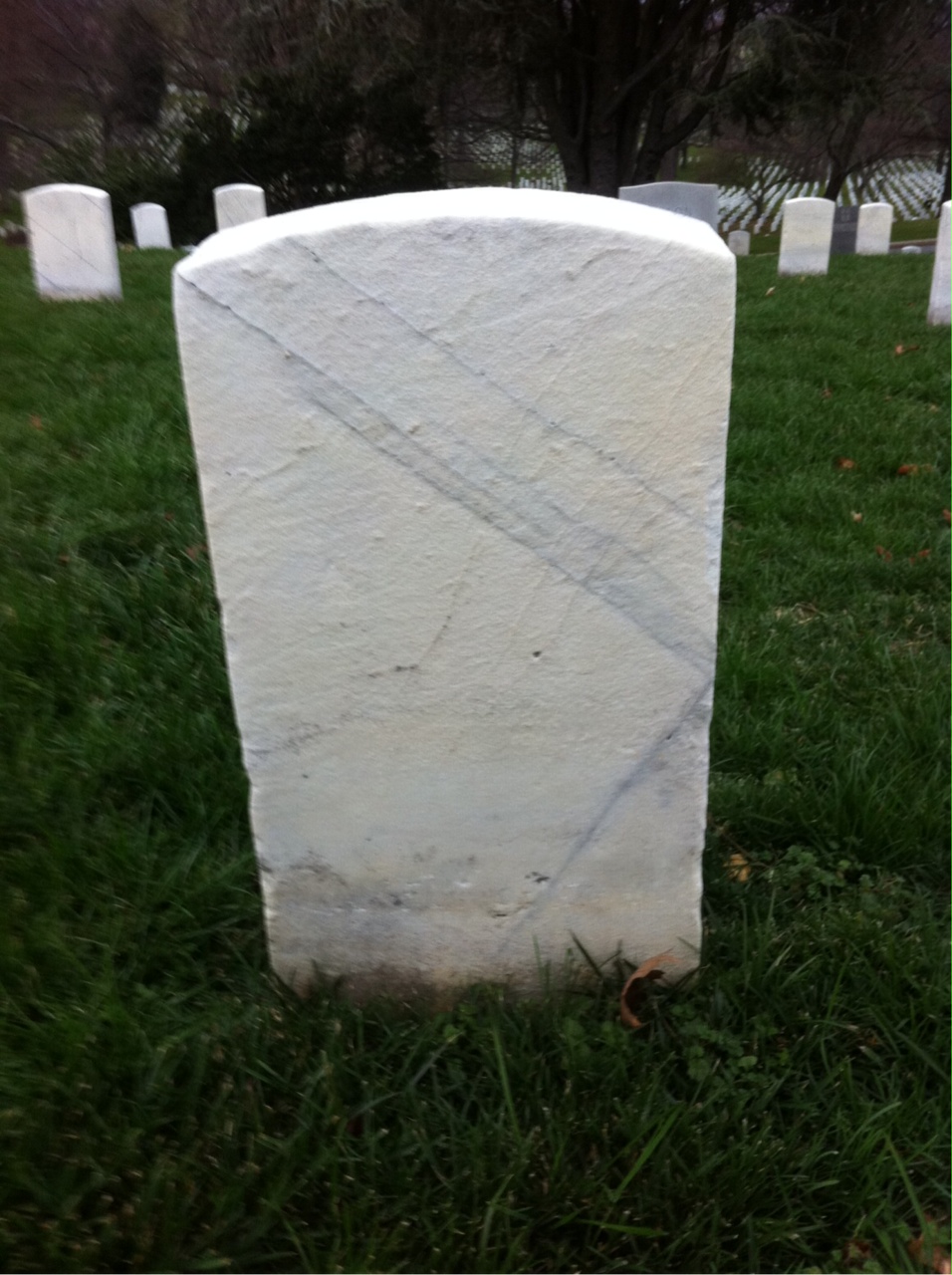 Back of headstone — Frank Mooers