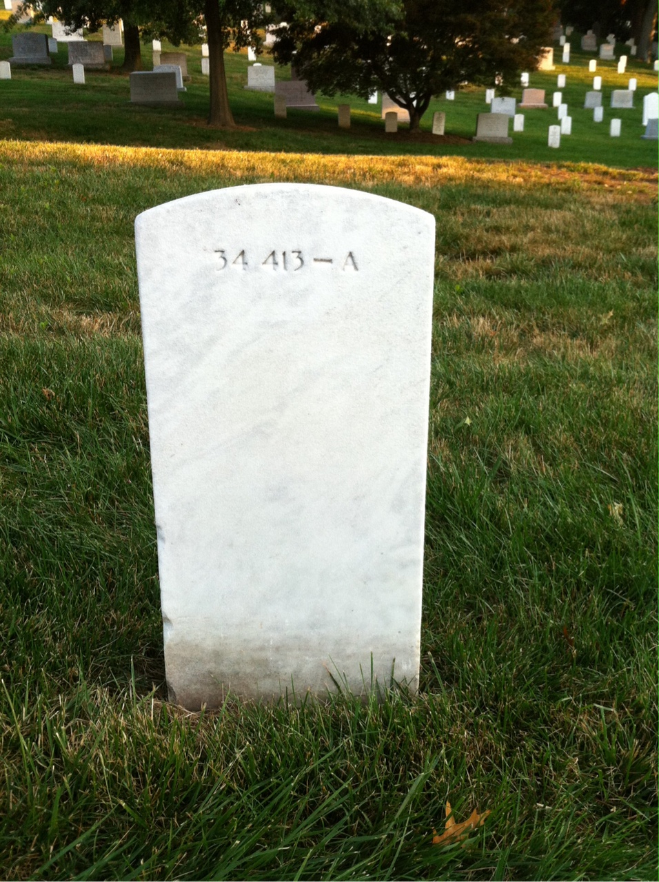 Back of headstone — Otto Zambreny