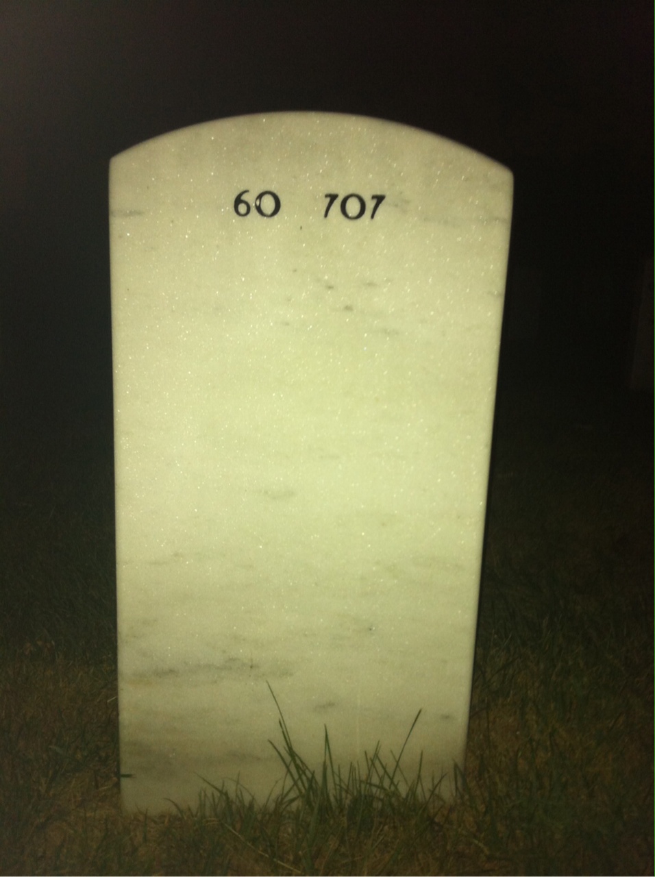 Back of headstone — Mardis Mitchell