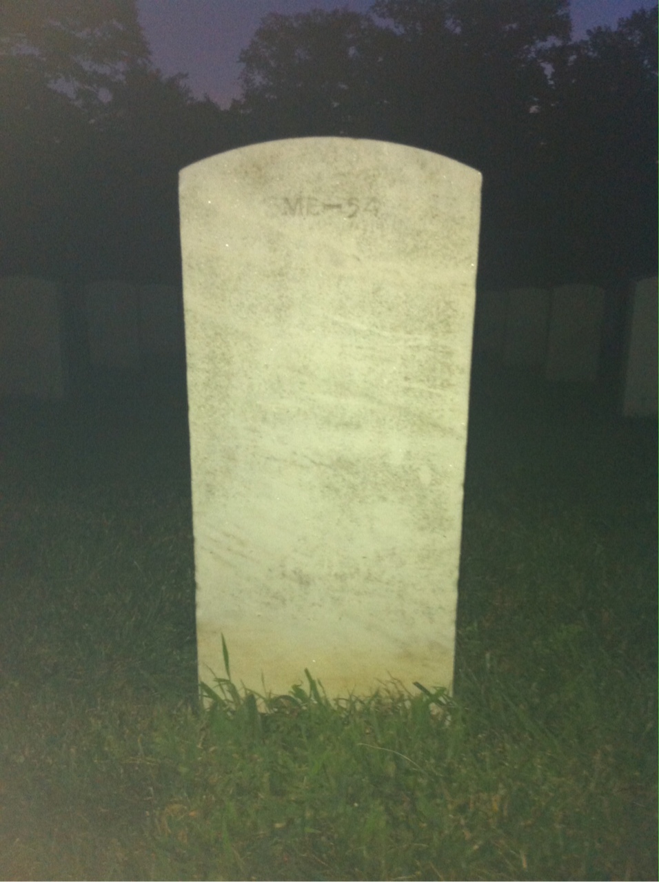 Back of headstone — Ray Baker