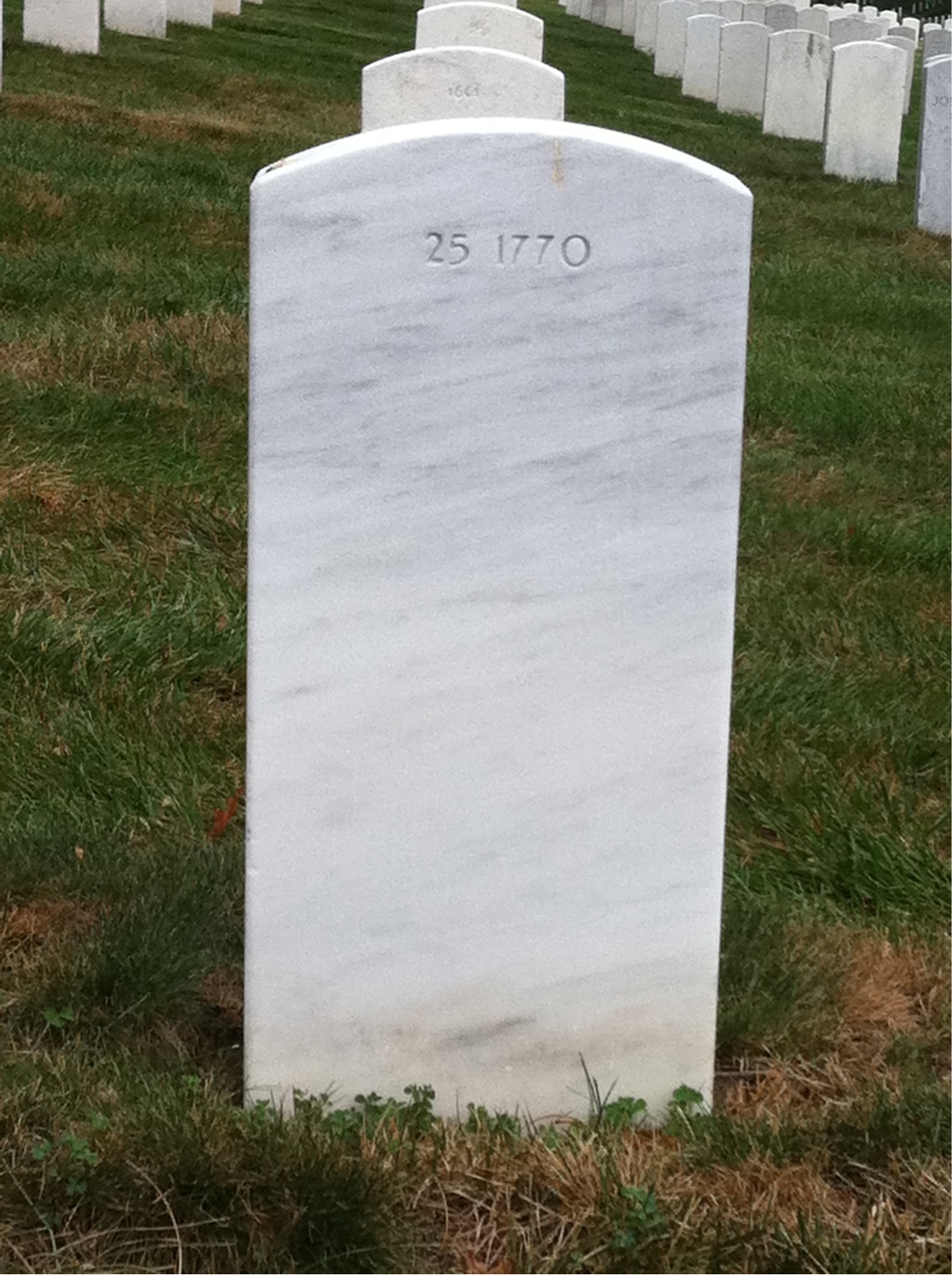 Back of headstone — Allie Addison