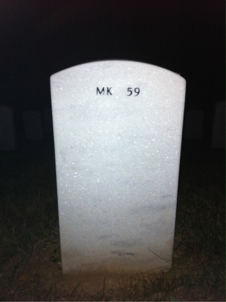 Back of headstone — Wayne Aberle