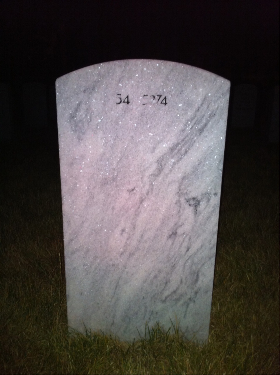 Back of headstone — Robert Arthur