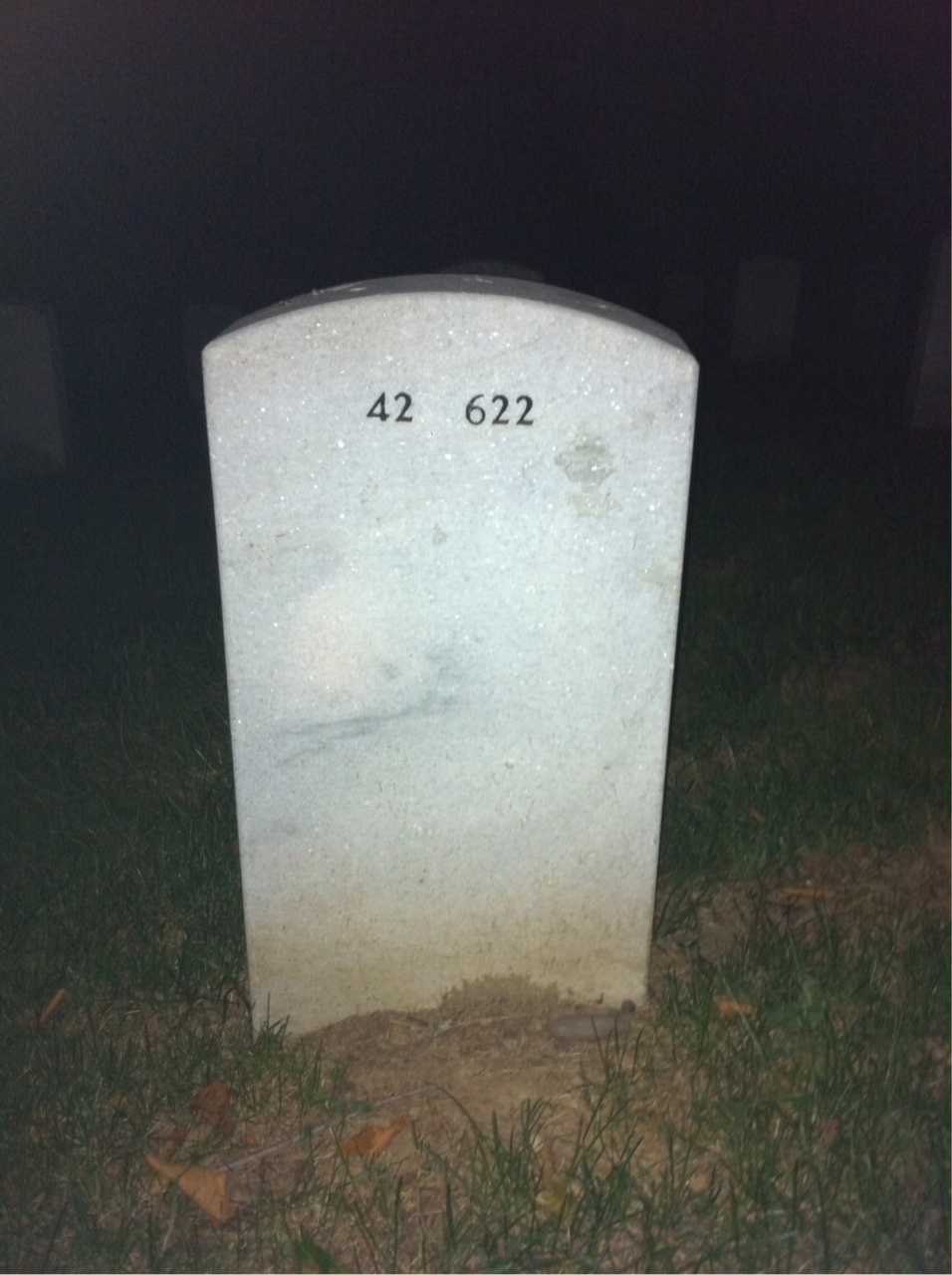 Back of headstone — Larry Moss