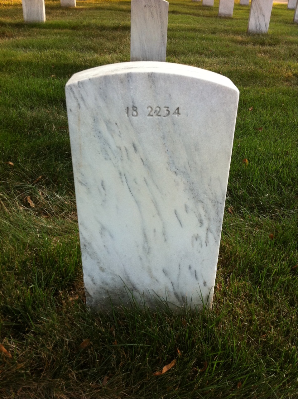 Back of headstone — Romeo Cox