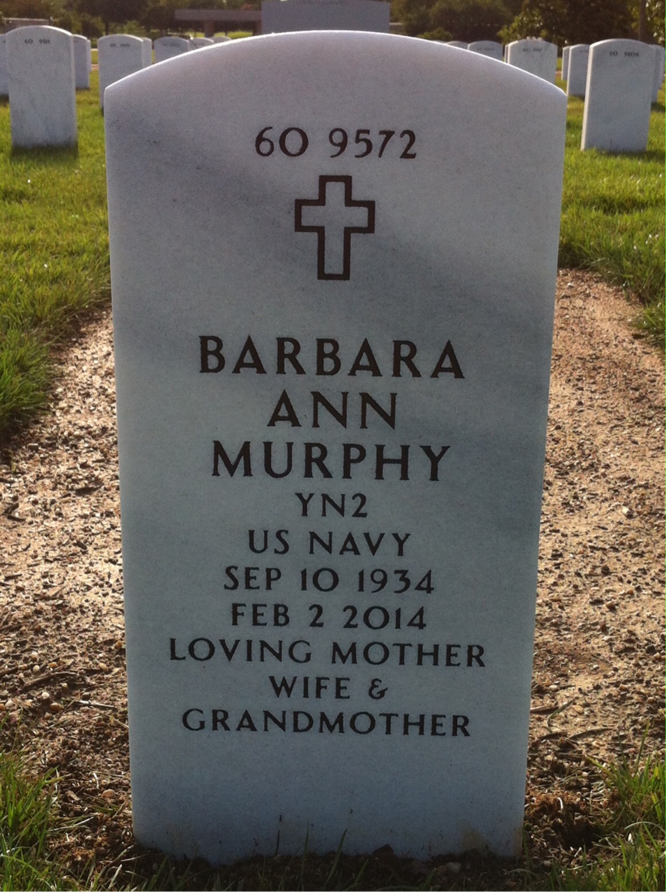 Back of headstone — Pleasant Murphy