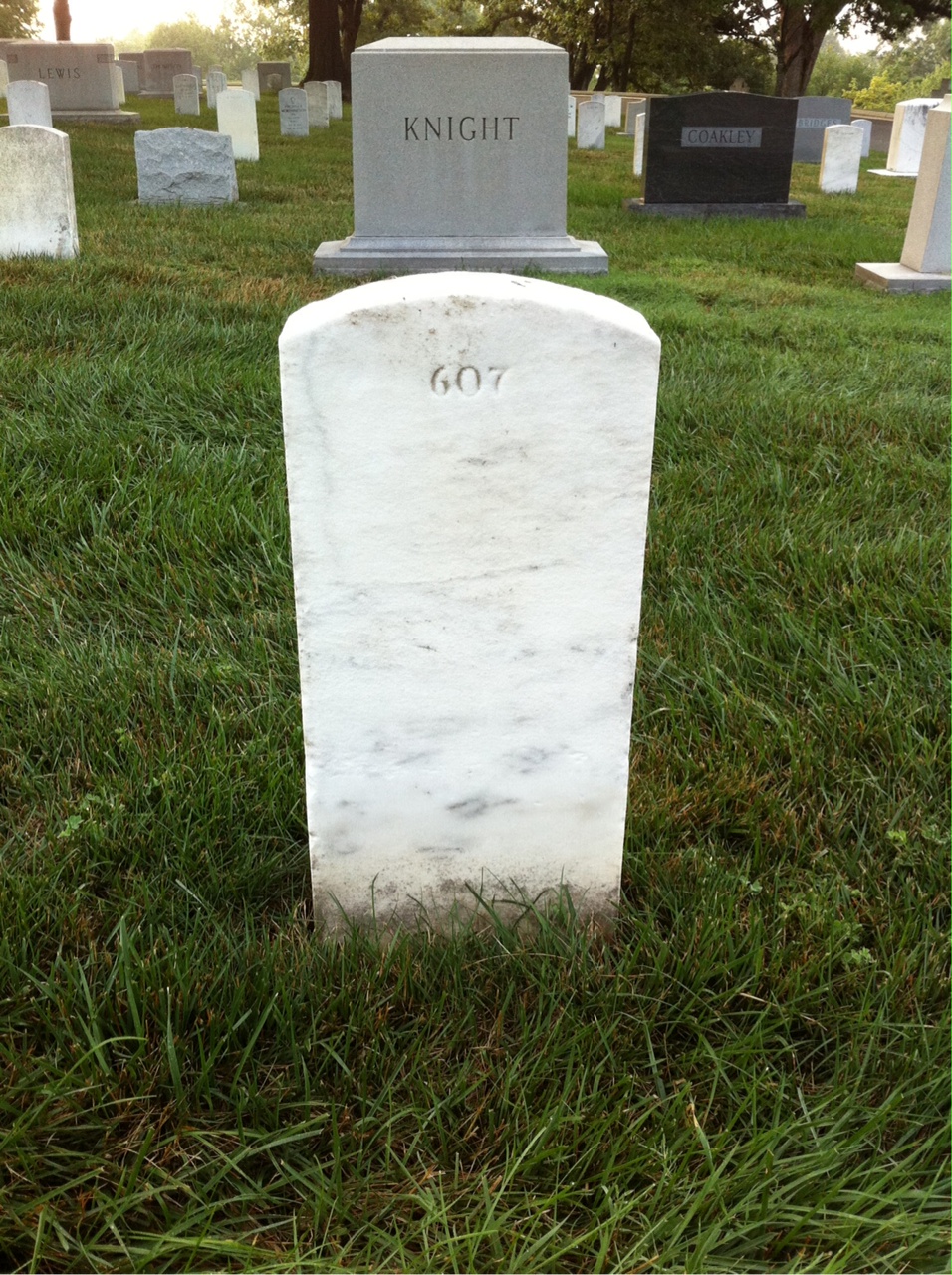 Back of headstone — Adelaide Corbly