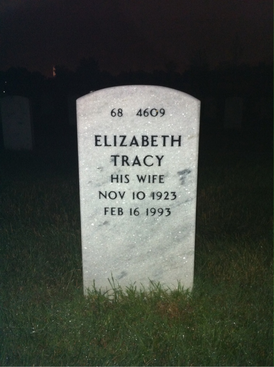 Back of headstone — Arthur Ihle