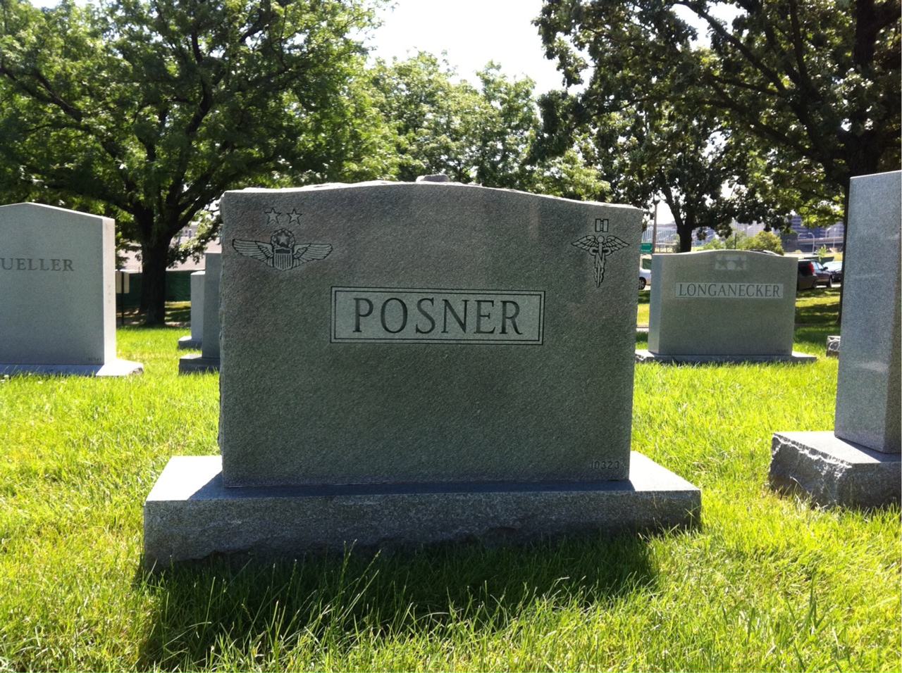 Back of headstone — Jack Posner
