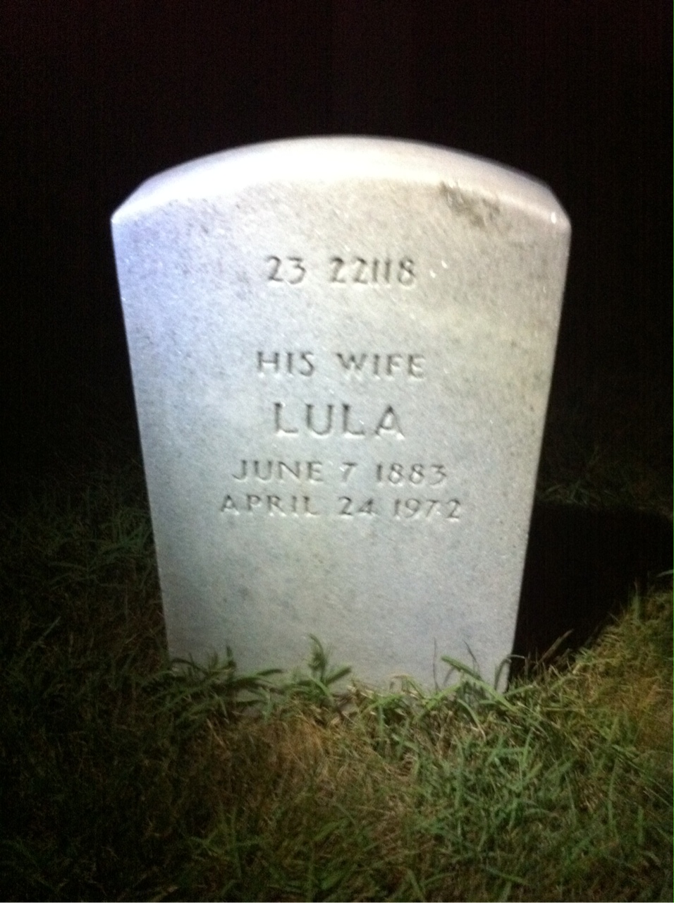 Back of headstone — Alexander Brendt