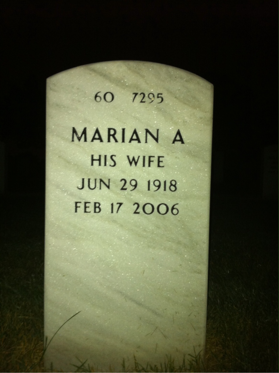 Back of headstone — Paul Gottke
