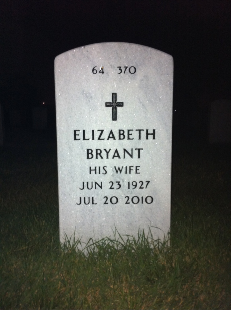 Back of headstone — Robert Polansky