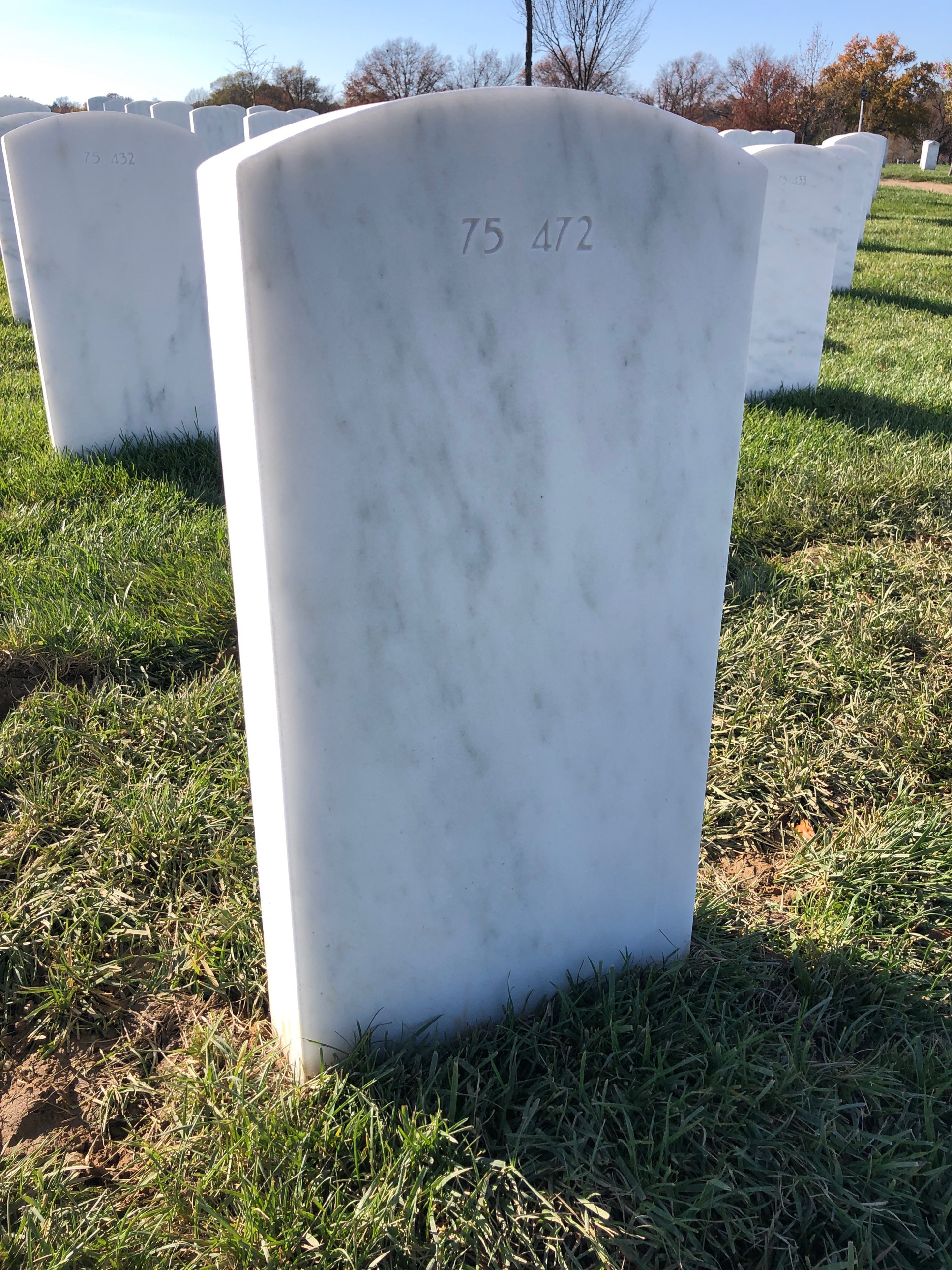 Back of headstone — Thomas M Mclaughlin