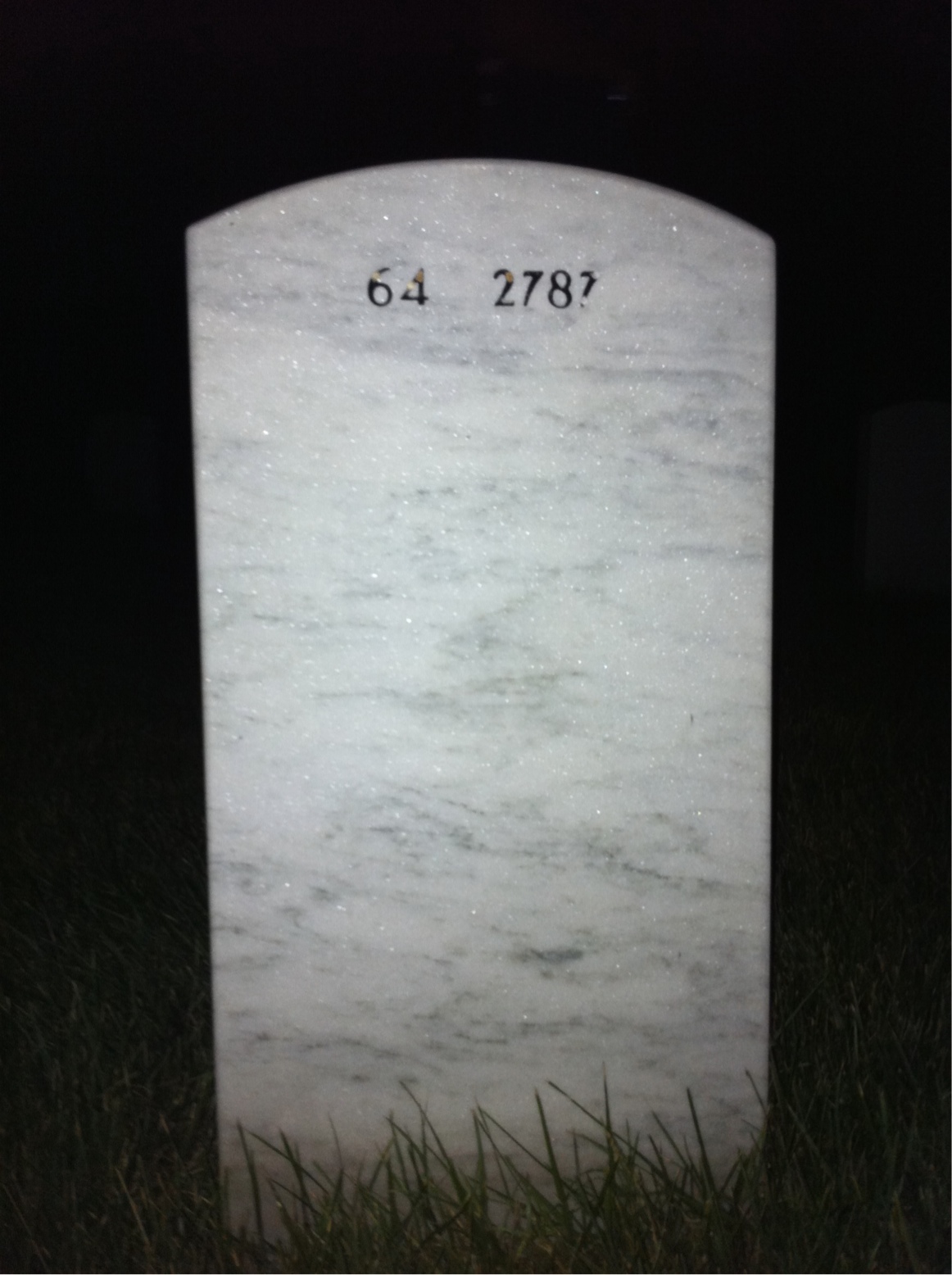 Back of headstone — Harold Holcomb