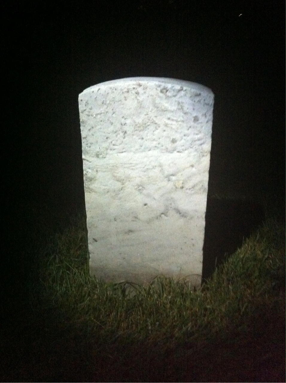 Back of headstone — Elmin Alix