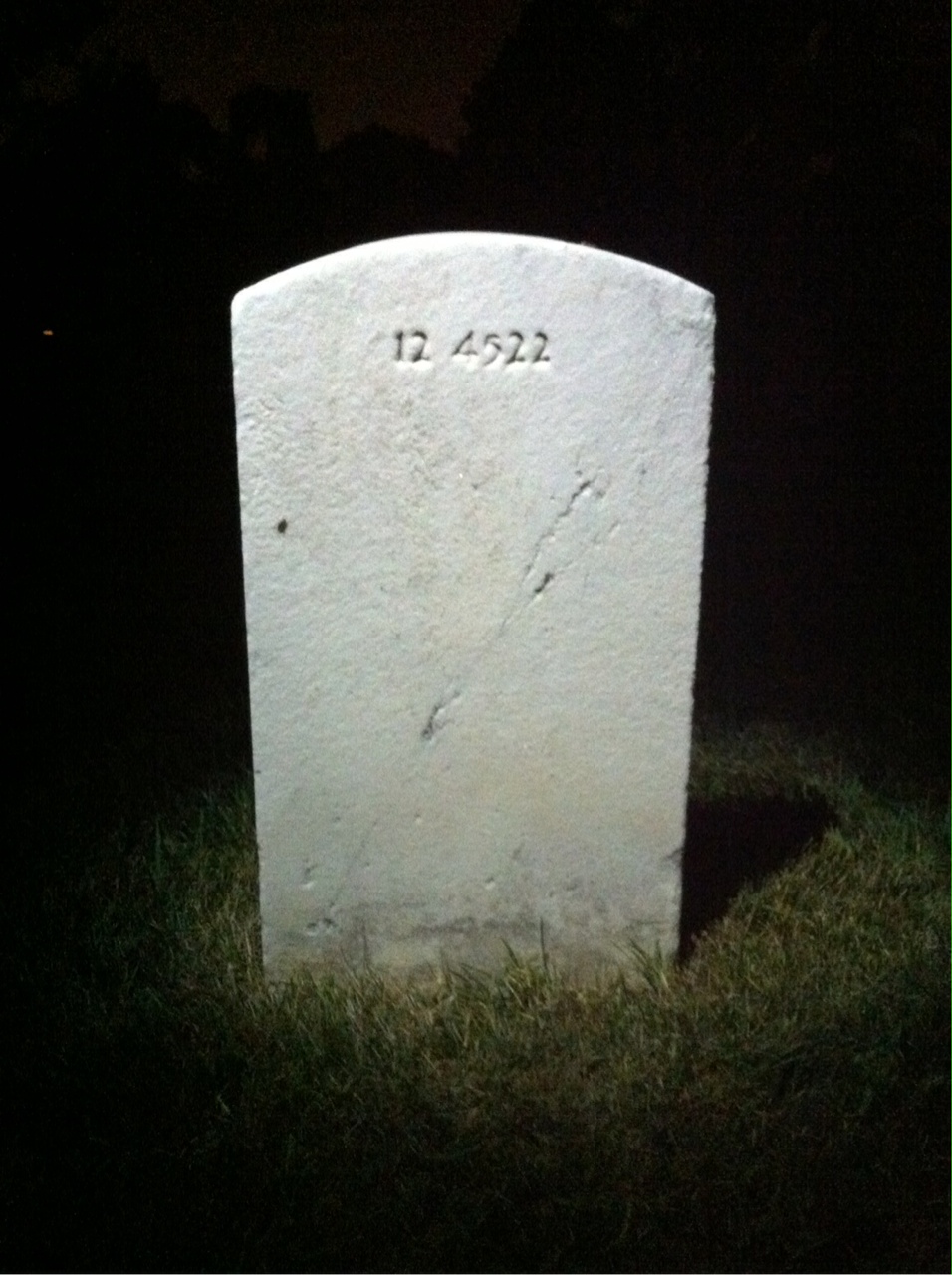 Back of headstone — William Moreland