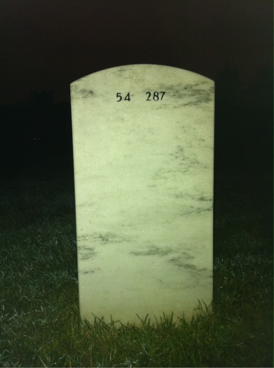 Back of headstone — John Stevens