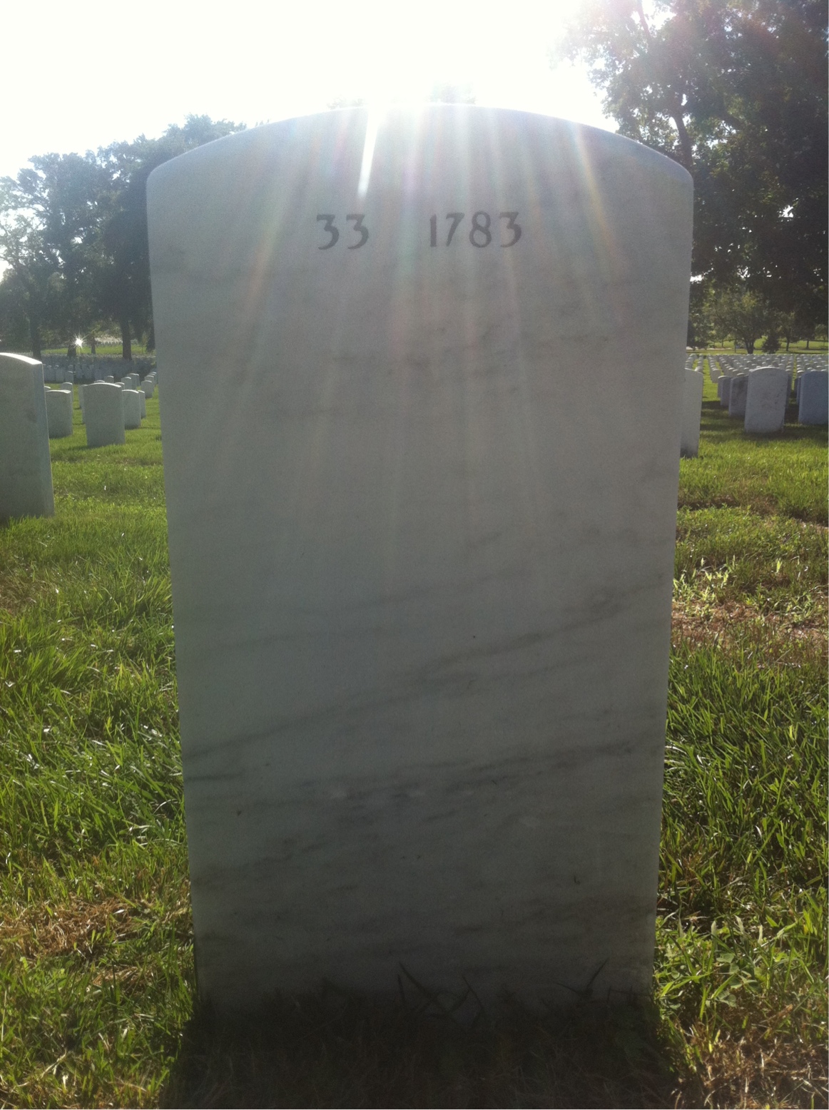 Back of headstone — Lawrence Wetherell