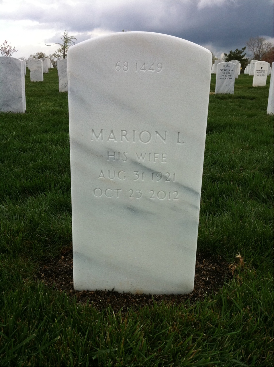 Back of headstone — James Ash