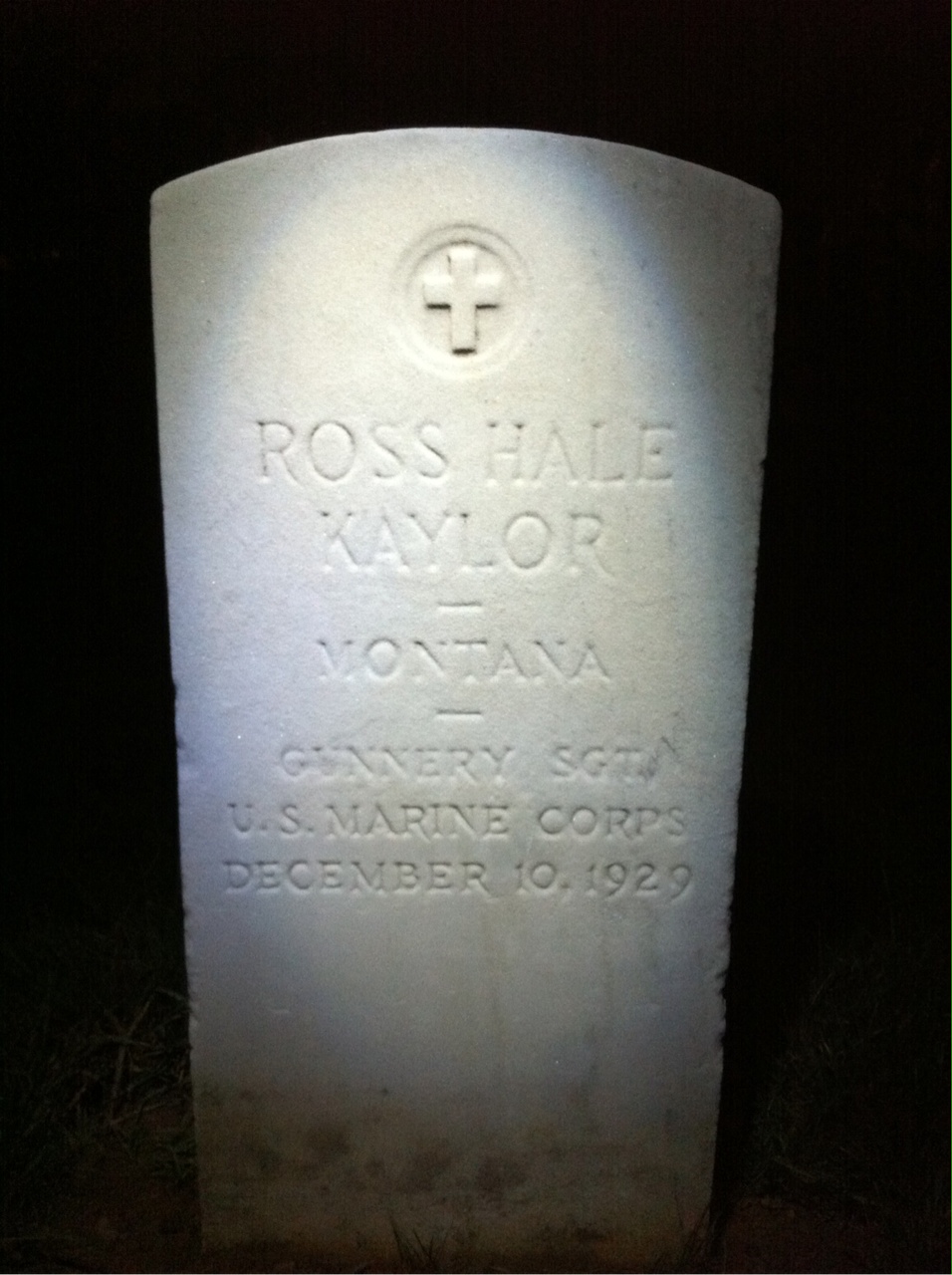 Headstone of Ross Kaylor