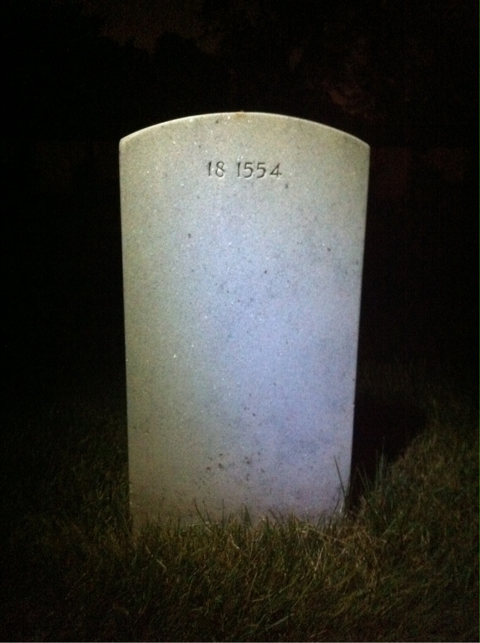 Back of headstone — Herbert Arnold