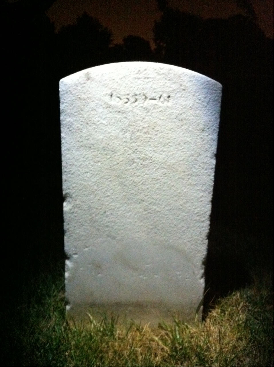 Back of headstone — Russell Morris