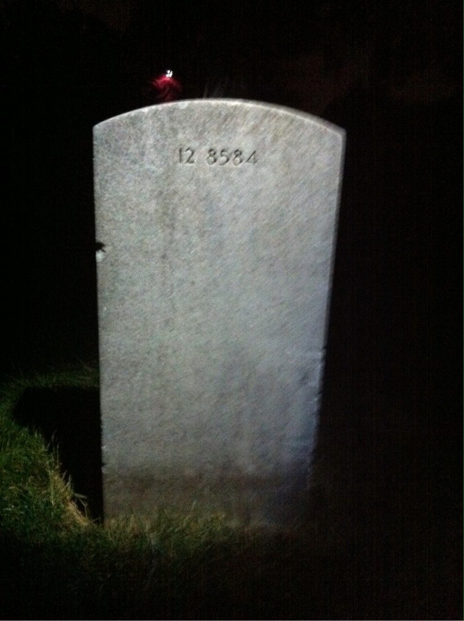 Back of headstone — Arthur Mitchell