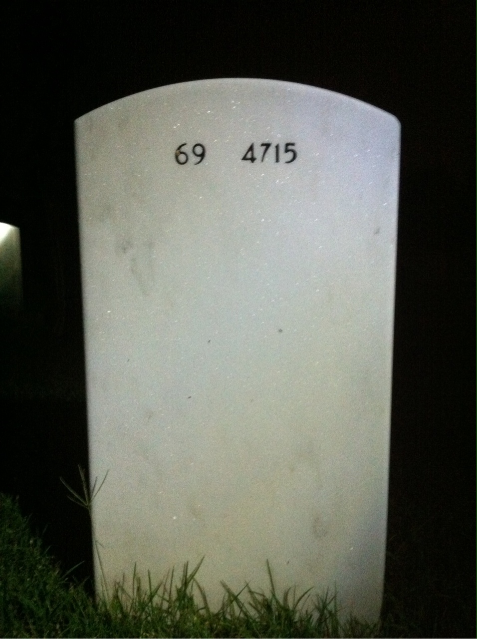 Back of headstone — Earl Creech