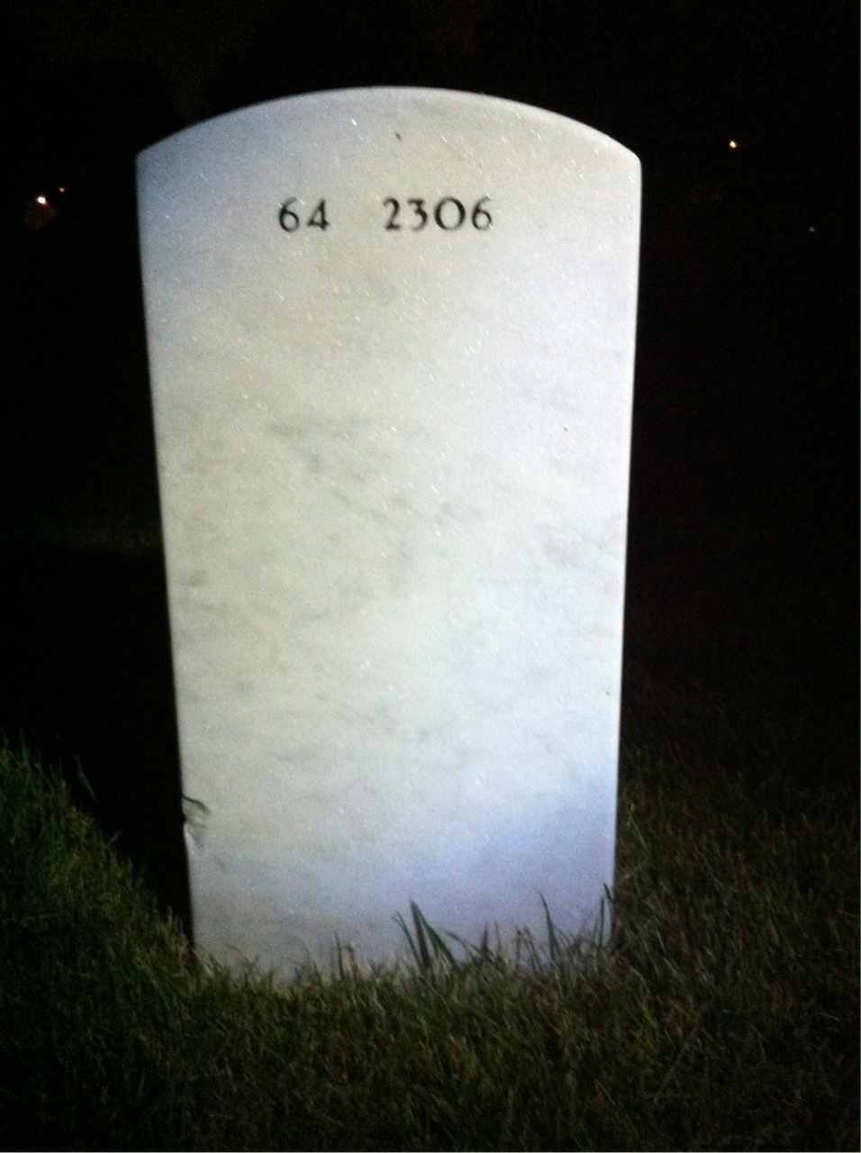 Back of headstone — Jack Cozby