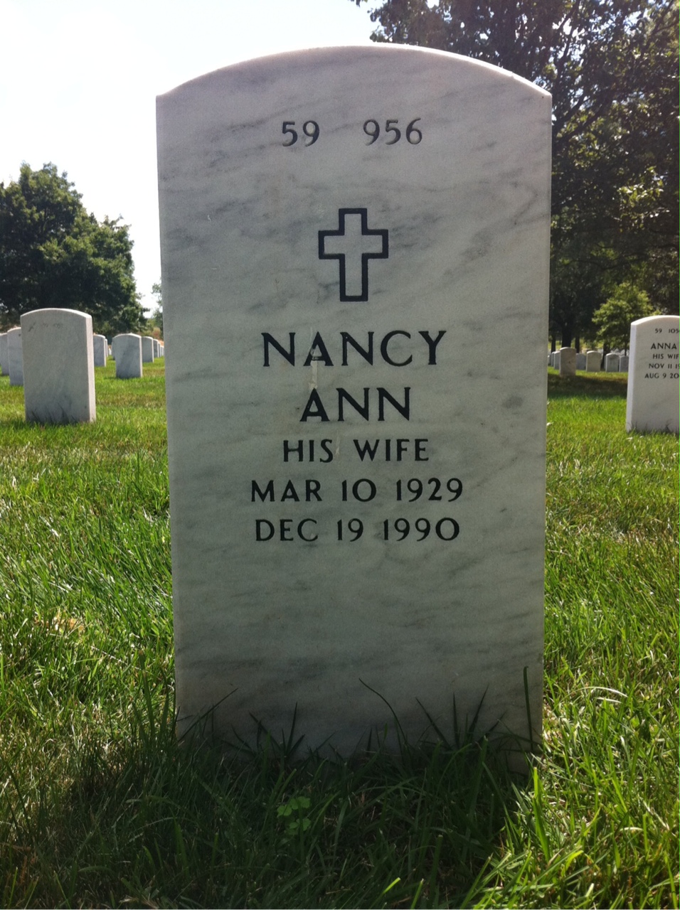 Back of headstone — John Gerrity