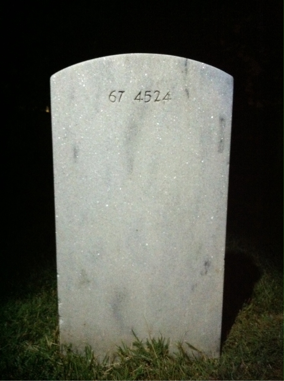 Back of headstone — William Joseph Stone