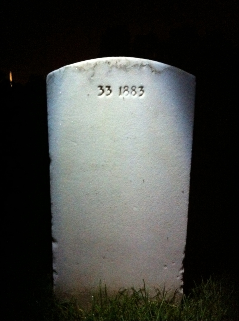 Back of headstone — Walter Lee Butler
