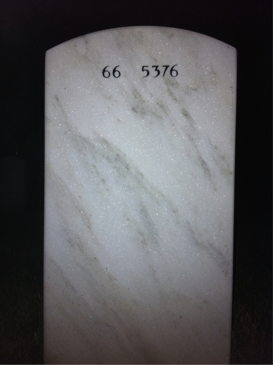 Back of headstone — Martin Serum
