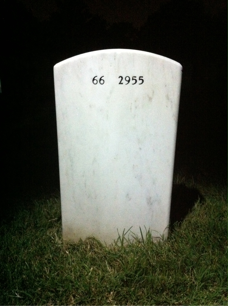 Back of headstone — Thomas Herrick