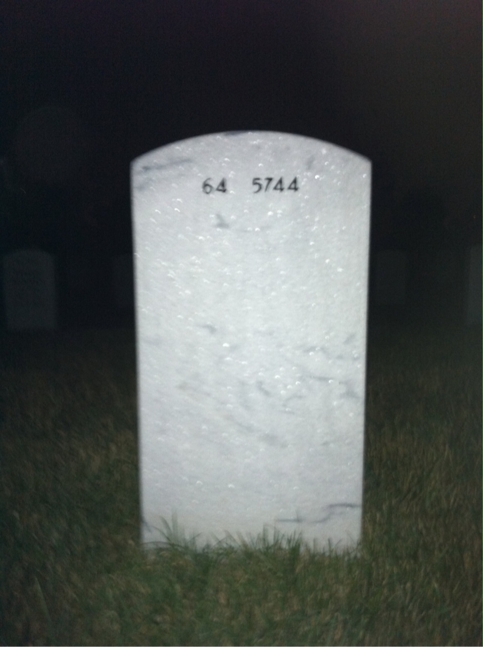 Back of headstone — Darrell Oliver