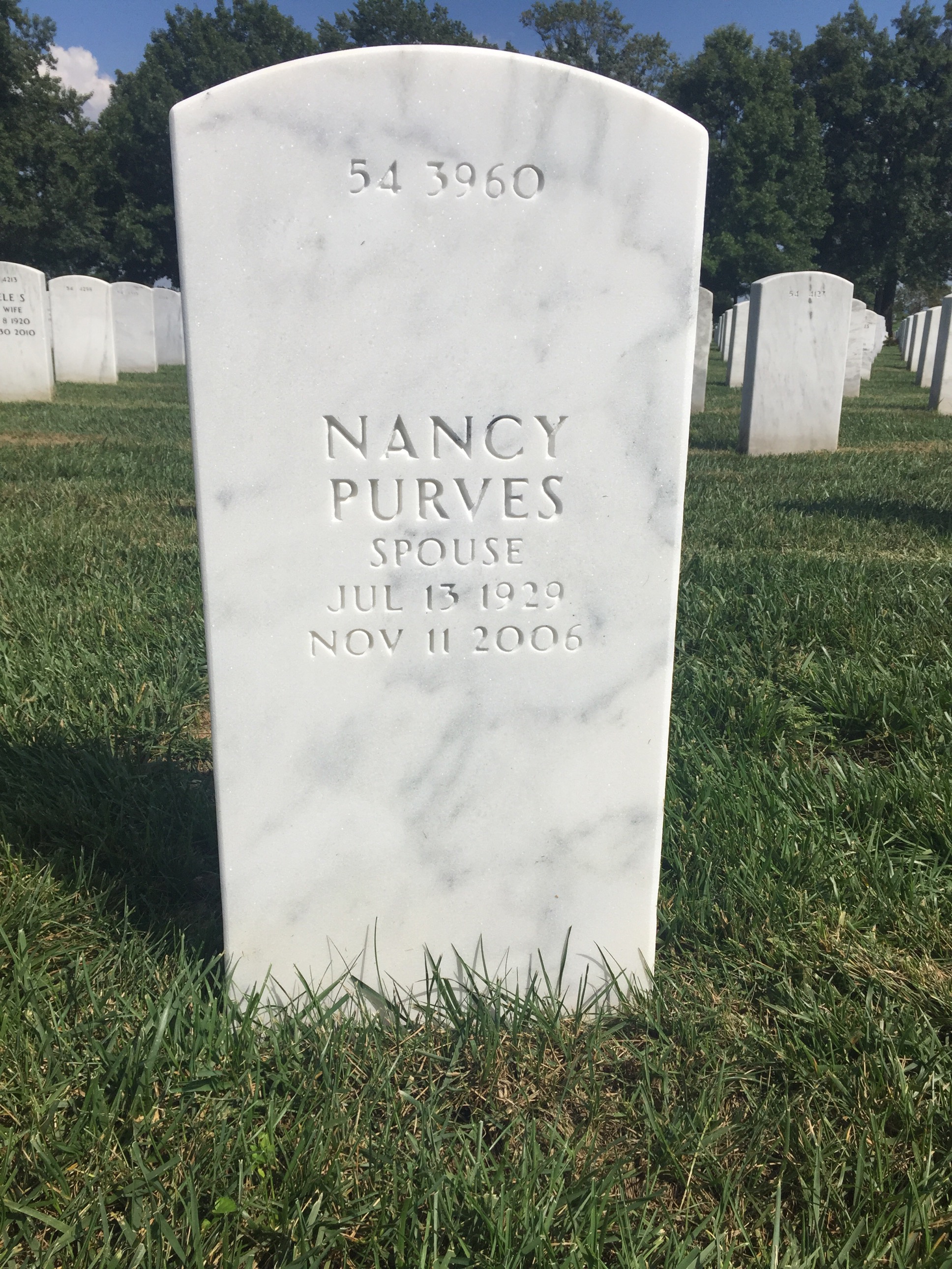 Back of headstone — John Parker