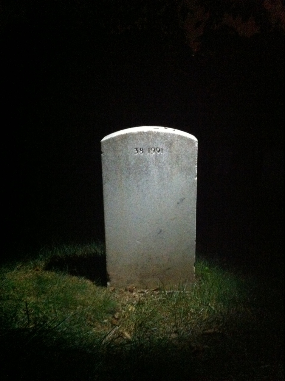 Back of headstone — John Moore