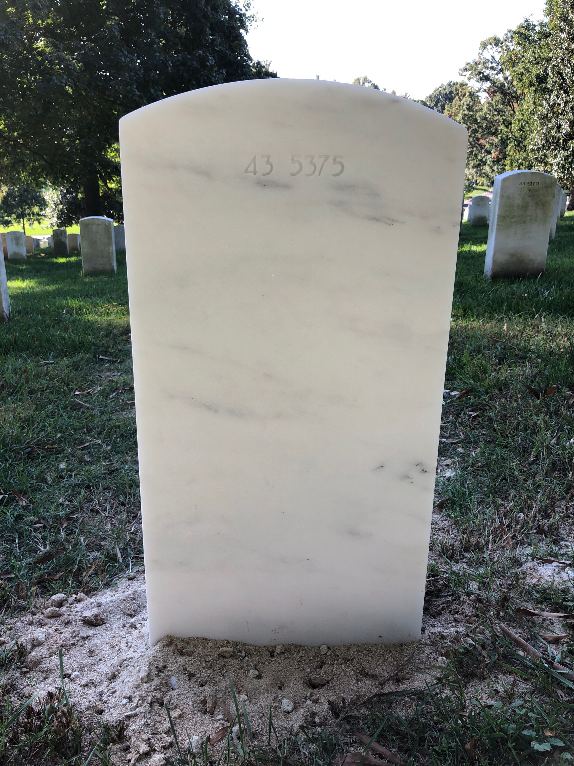 Back of headstone — Samuel Lockwood Burkett
