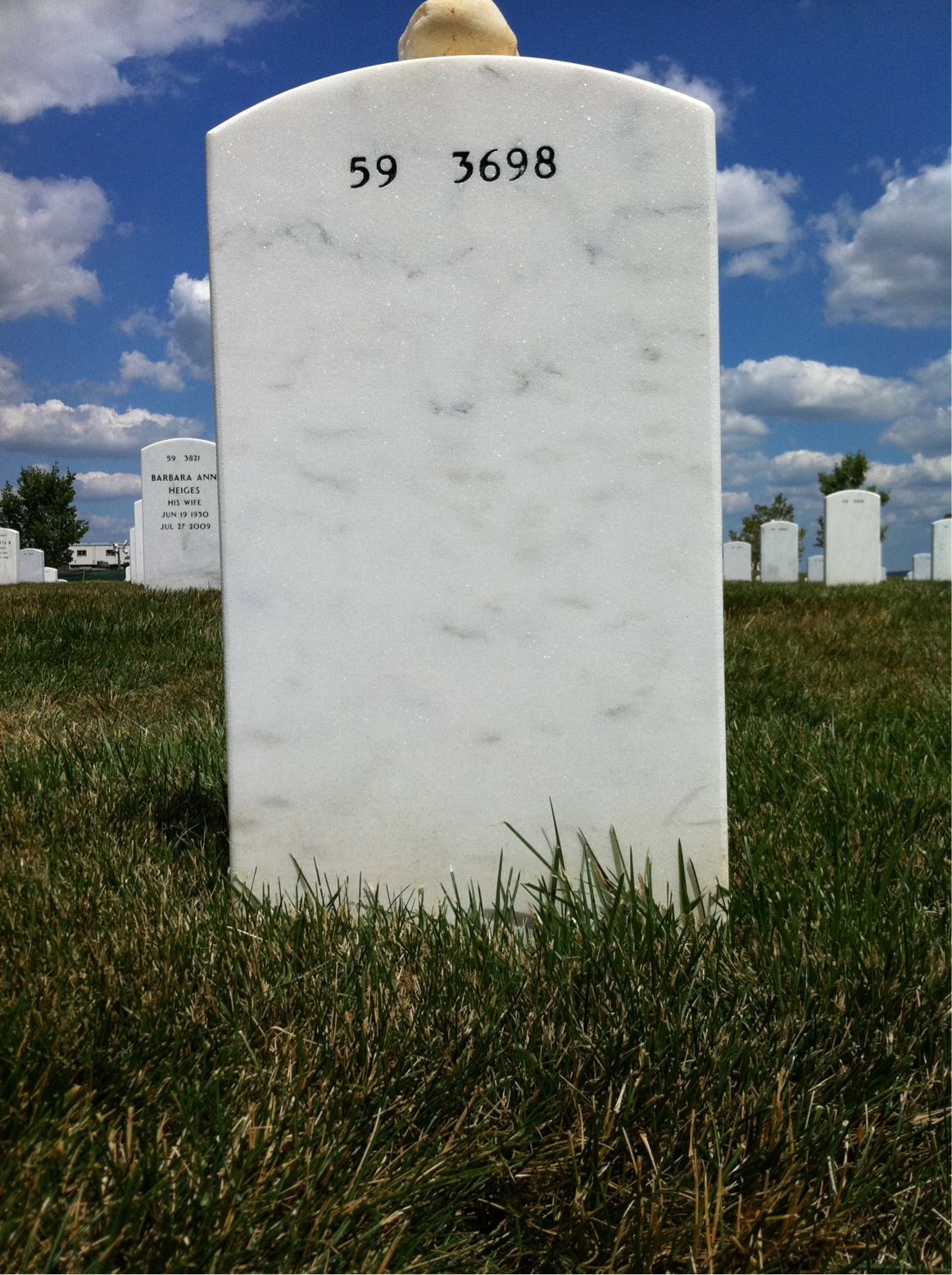 Back of headstone — Bertil Wallin