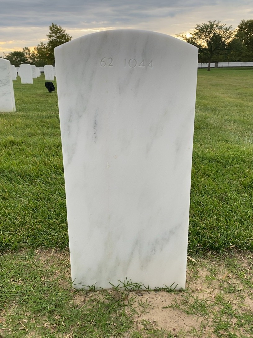 Back of headstone — Clyde Morton