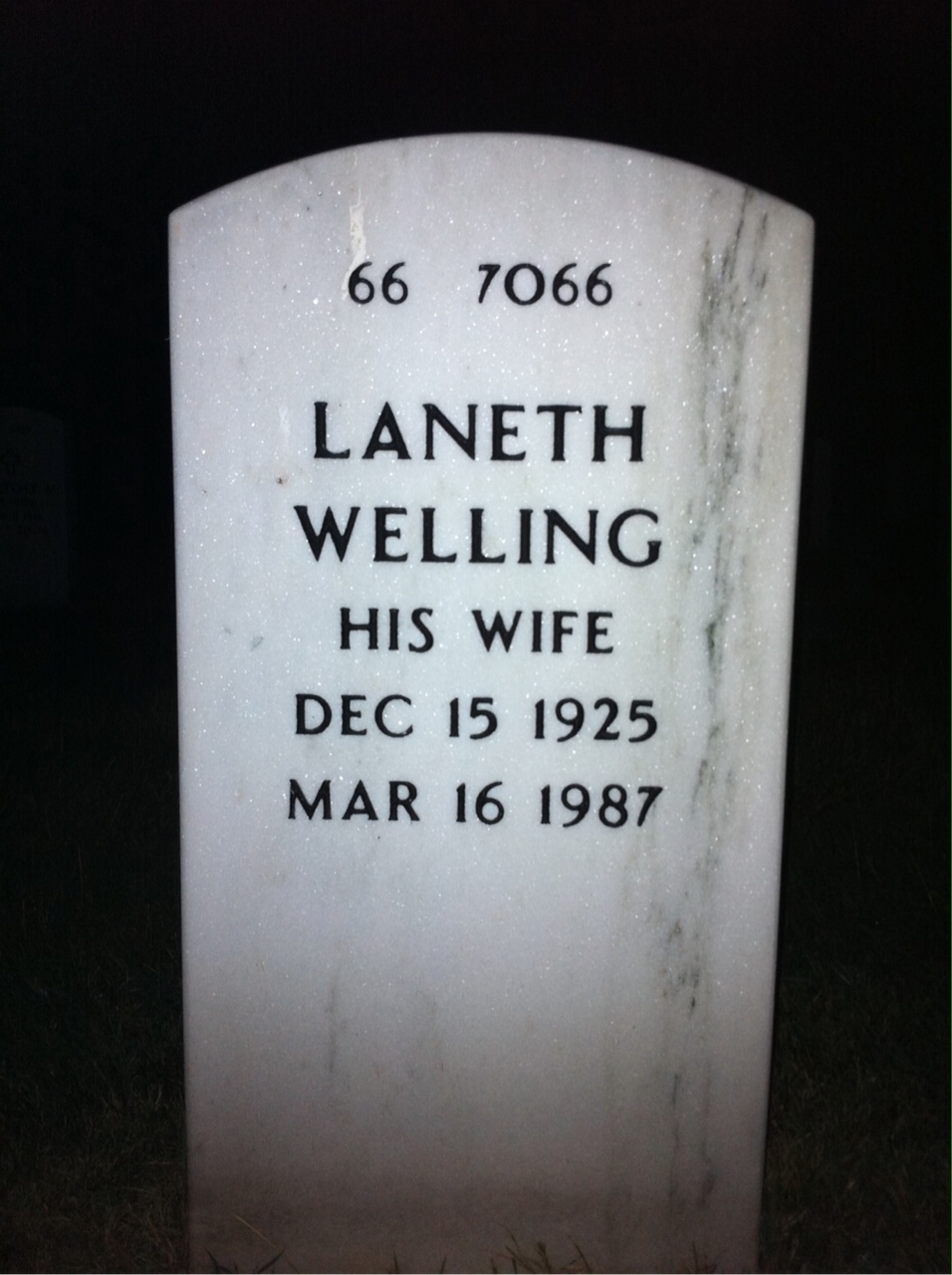Back of headstone — George Muir