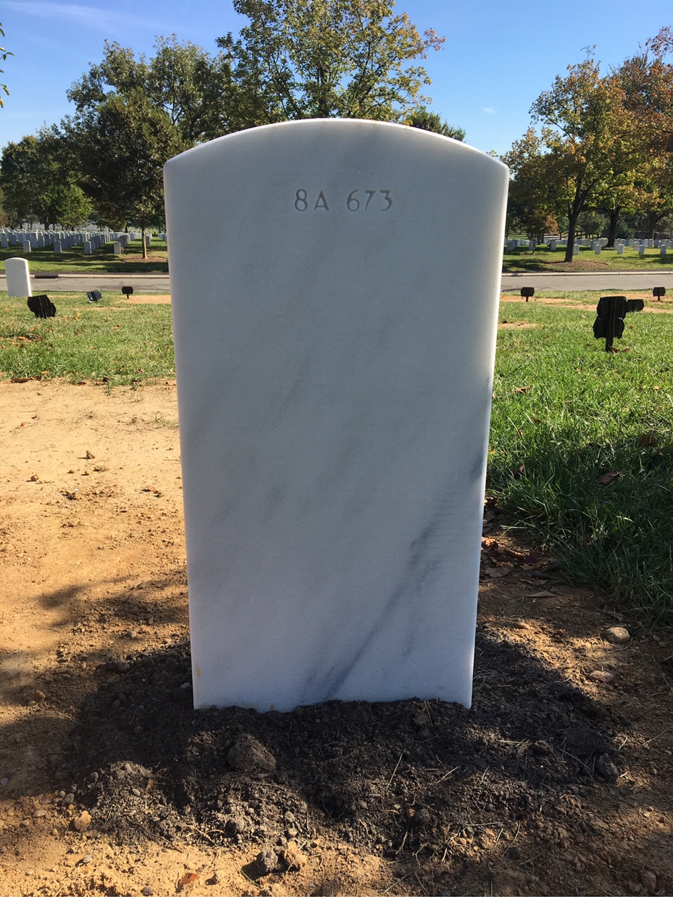 Back of headstone — Frederick Breitinger