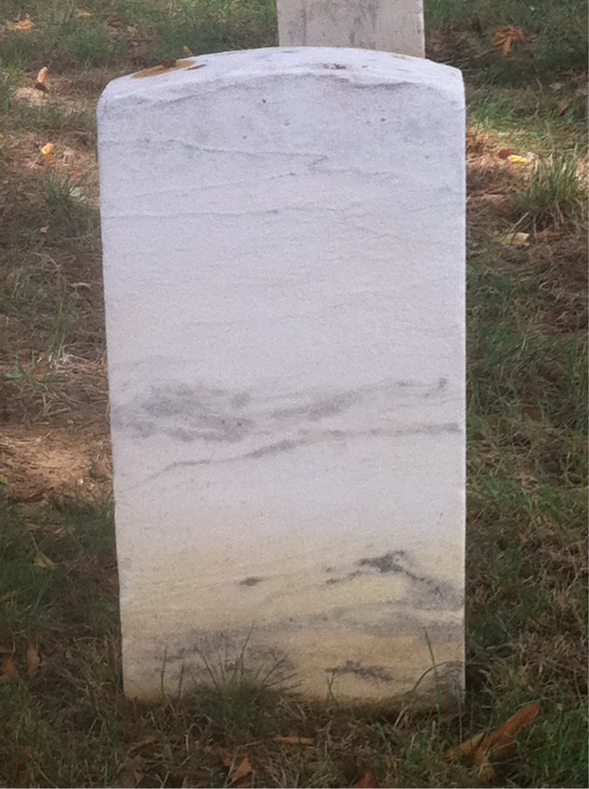 Back of headstone — Charles Minor